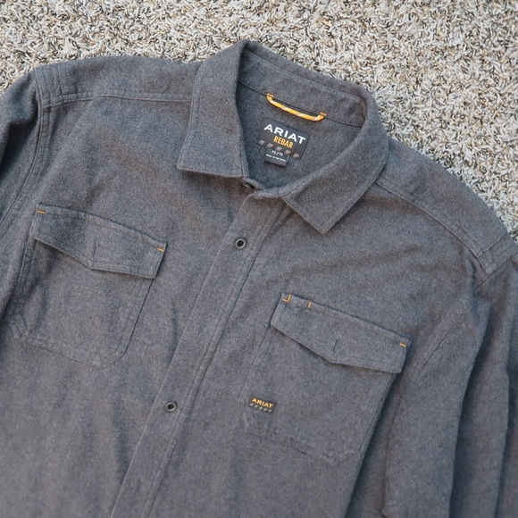 Ariat Gray Button-Up Shirt - Picture 1 of 3